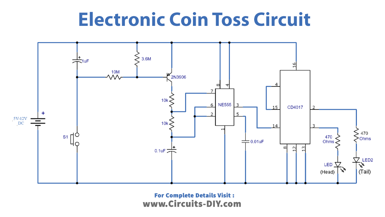 Electronic-Coin-Toss-Circuit
