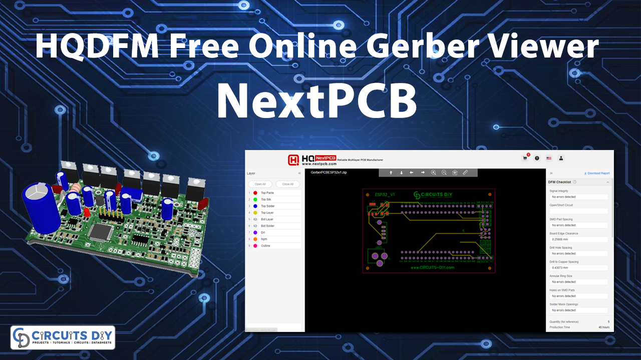 HQDFM Free Online Gerber Viewer – NextPCB