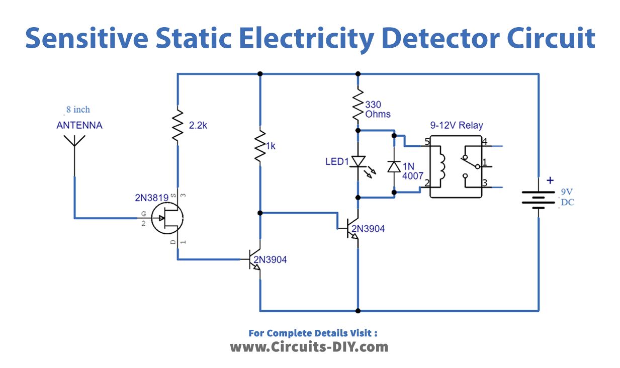 Sensitive Static Electricity Detector Switch