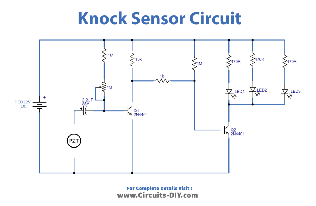 Simple Sensitive Knock Sensor with Piezo Electric