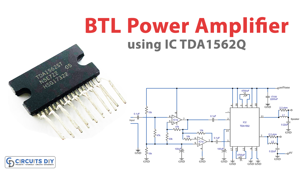 36 Watt BTL Power Amplifier Circuit using TDA1562Q