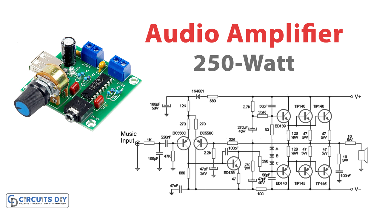 Simple 250 Watt Amplifier Circuit