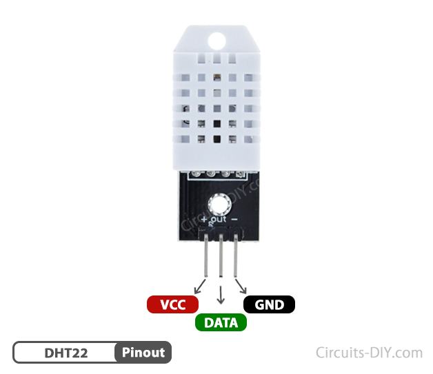 DHT22 Temperature Sensor Pinout