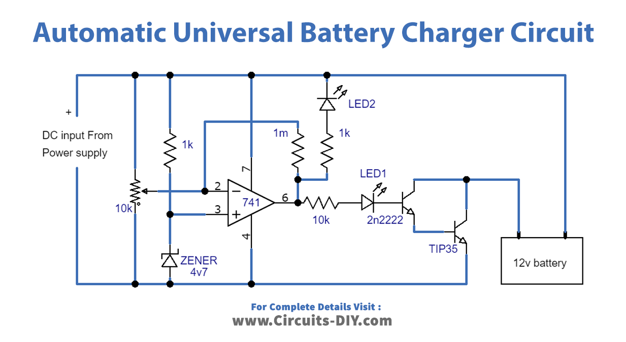 Automatic Universal Battery Charger Circuit