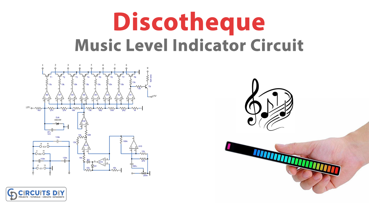 Discotheque Music Level Indicator Circuit