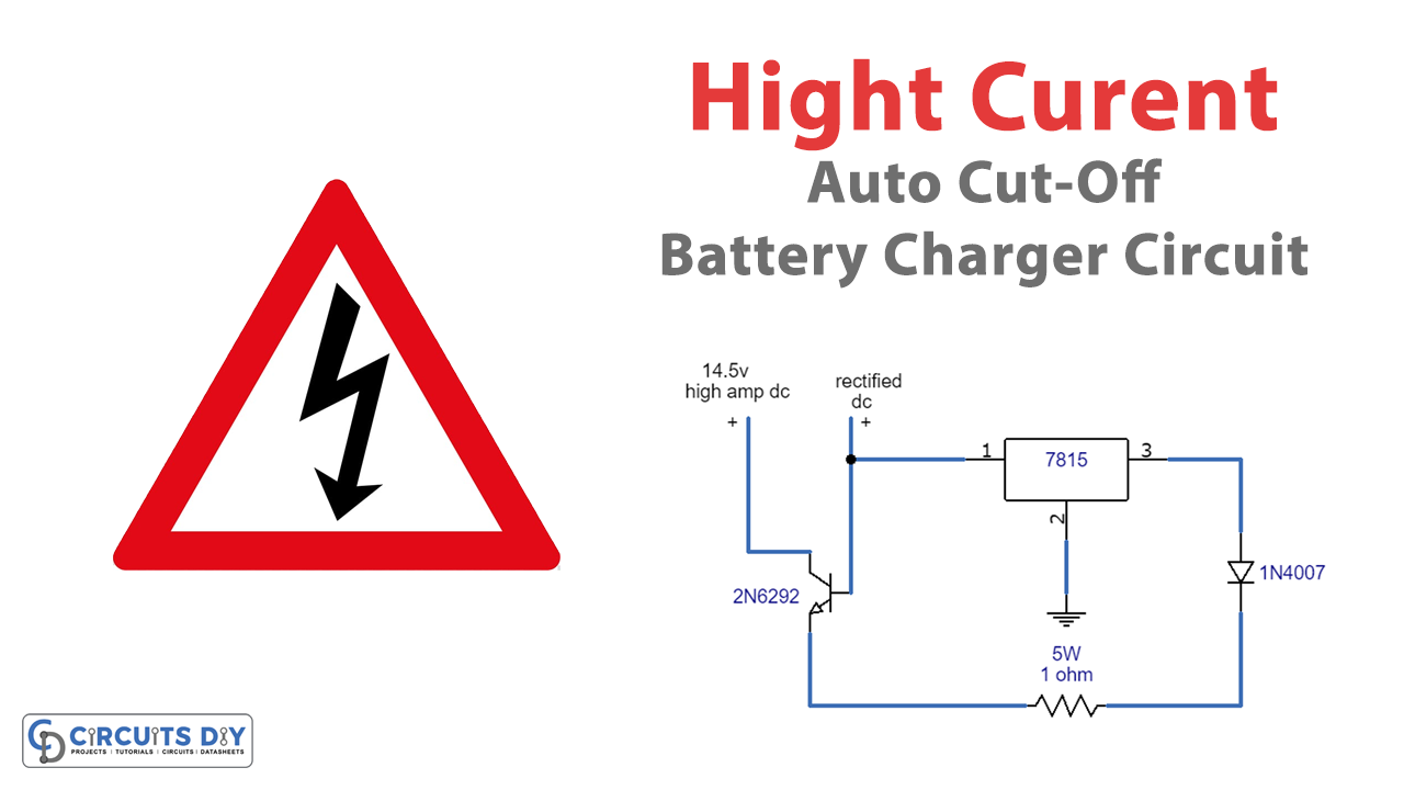 Auto cut off 6 V 12 V 24 volt battery charger using MOSFET