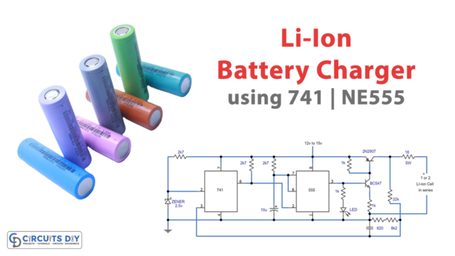 Li-Ion Battery Charger Circuit using IC 555