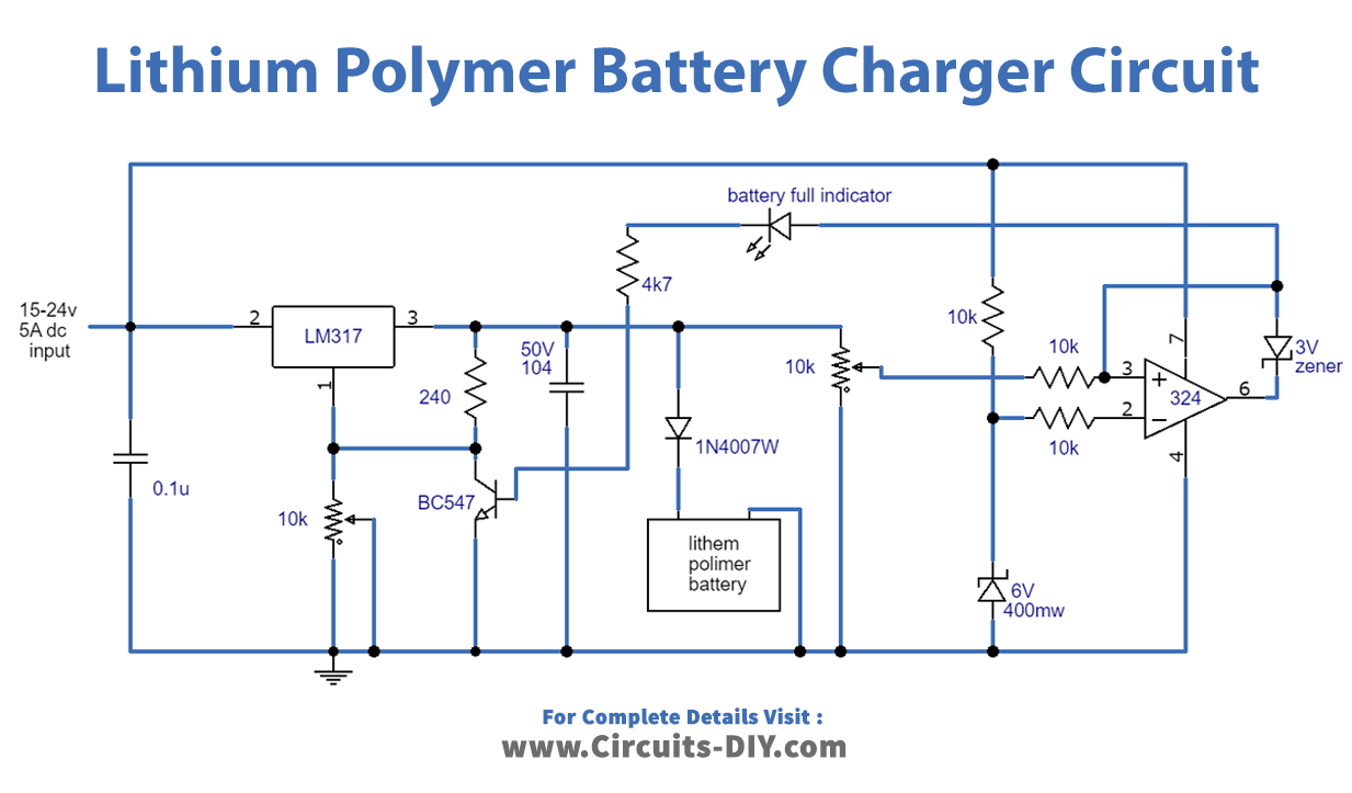 Lithium Polymer Battery Charger Circuit
