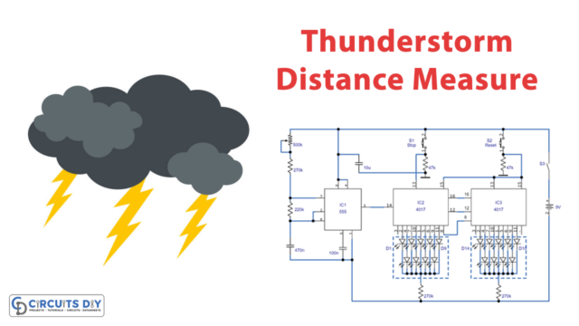 Measuring Thunderstorm Distance using an Electronic Circuit
