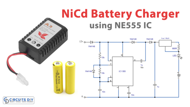 NiCd Battery Charger Circuit using IC 555