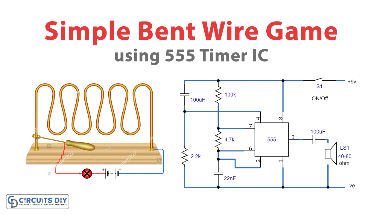 Simple Bent Wire Game Circuit
