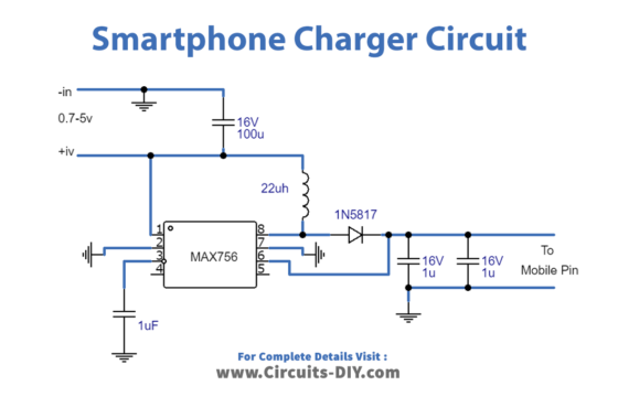 Smartphone Charger Circuit using MAX567