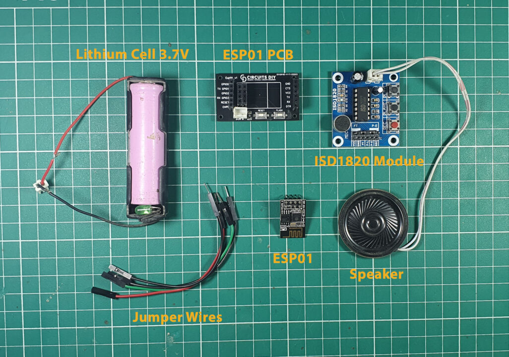 Voice Recording with ISD1820 Module Hardware