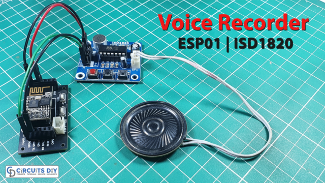 home electronics projects Voice Recording with ISD1820 Module and ESP8266