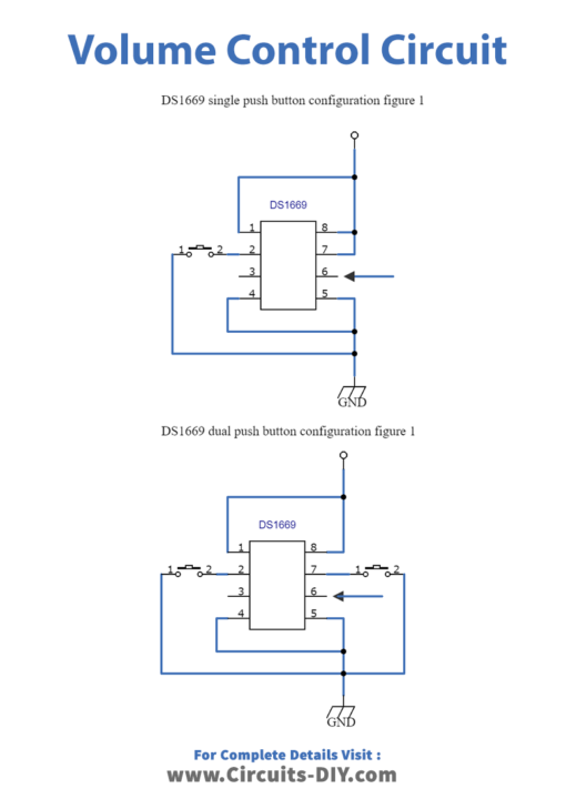 Digital Up/Down Volume Control Circuit Using DS1668