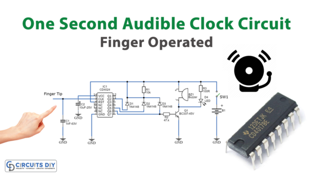 Finger Operated One Second Audible Clock Circuit