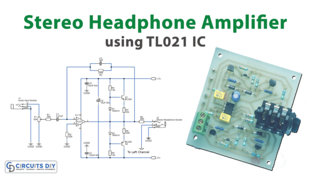 Stereo Headphone Amplifier Circuit using TL072