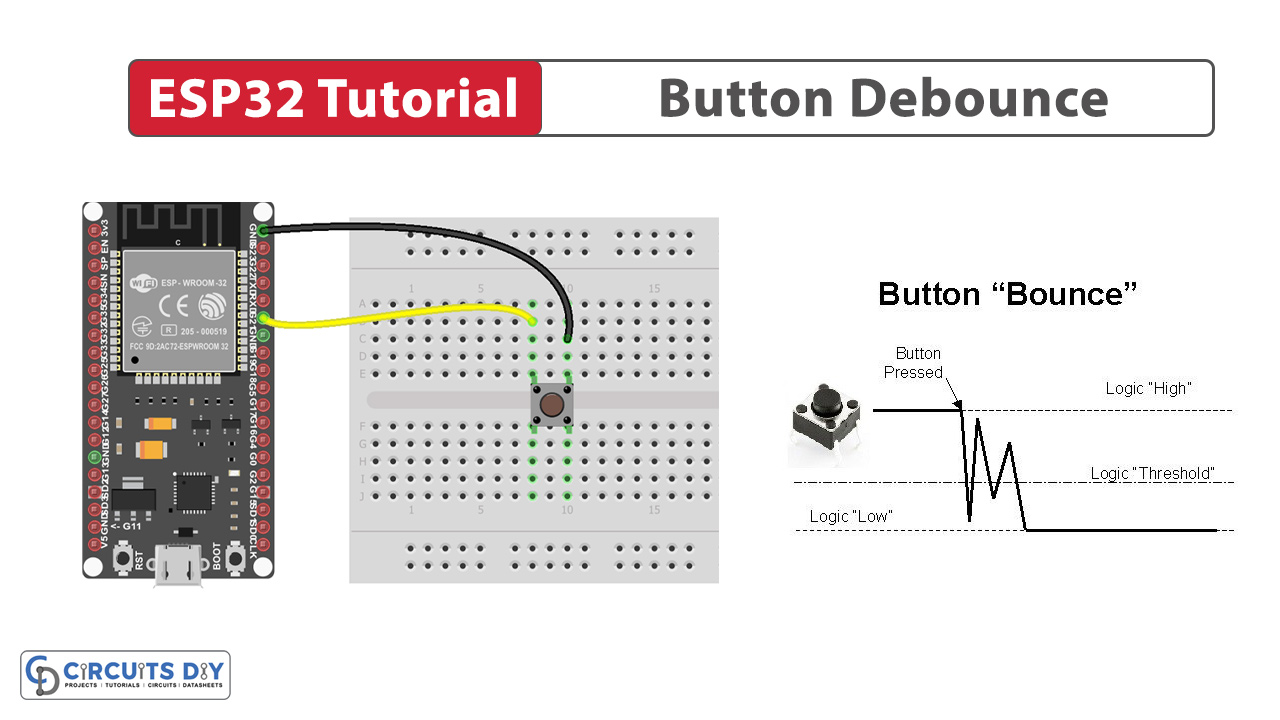 ESP32 Tutorial - Button Debounce