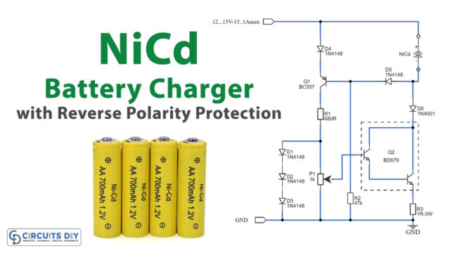 NiCd Battery Charger Circuit with Reverse Polarity Protection