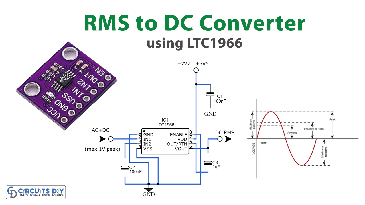 RMS to DC Converter Circuit LTC1966