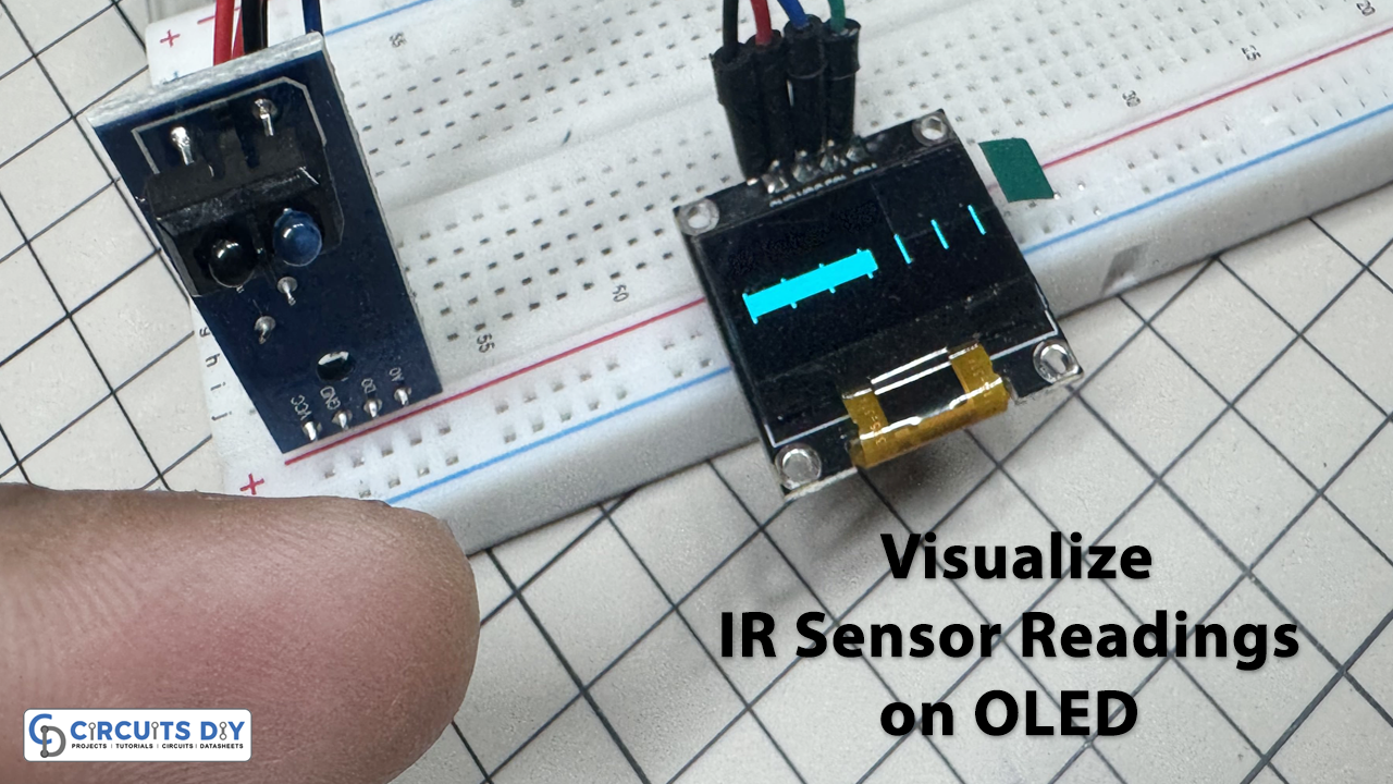 Visualize IR Sensor Readings on OLED with a Real-Time Bar Graph using TCRT5000 and Arduino
