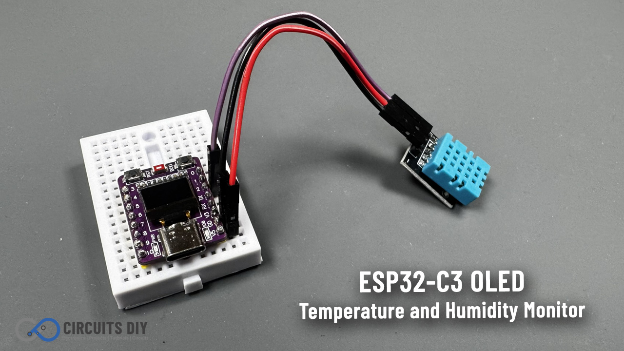 ESP32-C3 OLED Temperature and Humidity Monitor with DHT11 Sensor